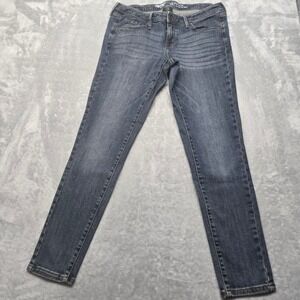 Mossimo Denim Low Rise Skinny Jeans Womens 10S 32x28 Power Stretch Dark Wash